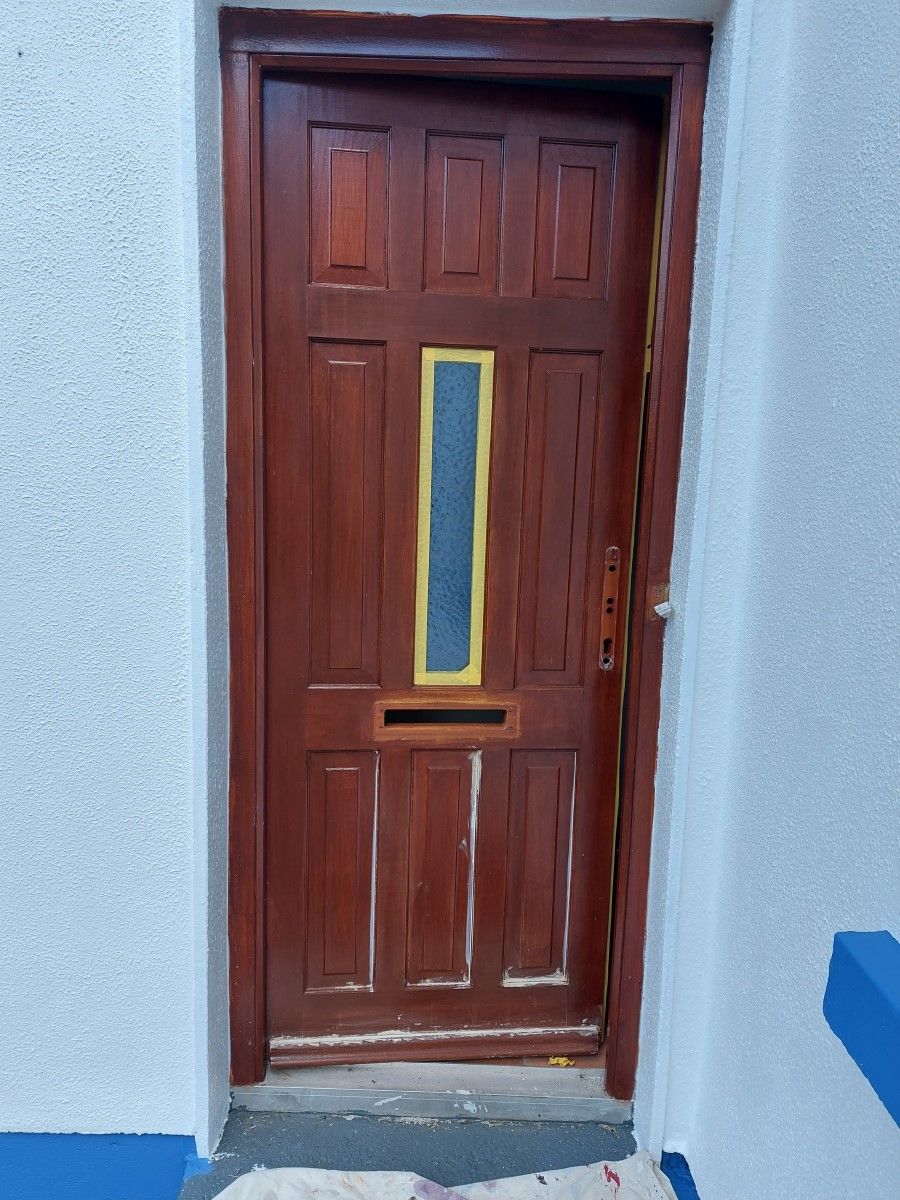 Outside door painting - Before