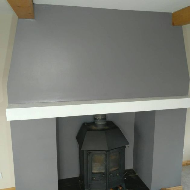 Interior painting - fireplace - after